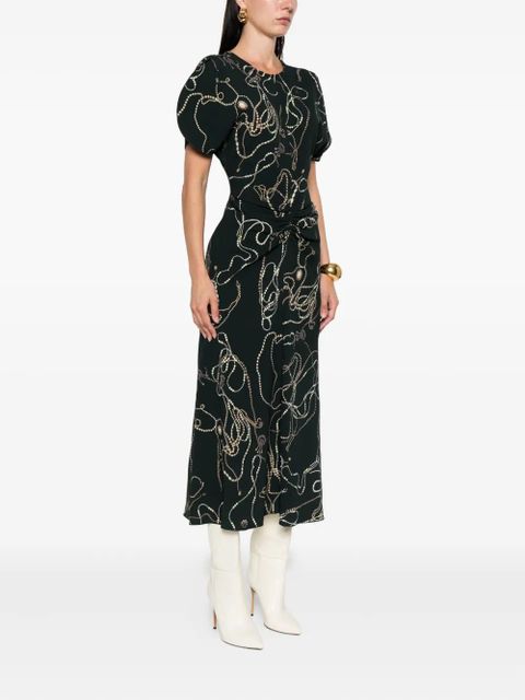 Victoria Beckham printed midi dress - Green