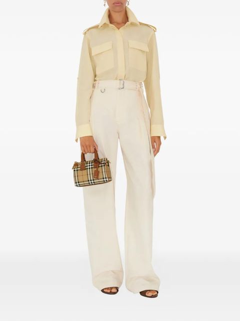 Burberry mini check bowling bag - Neutrals - zdjęcie produktu nr 2