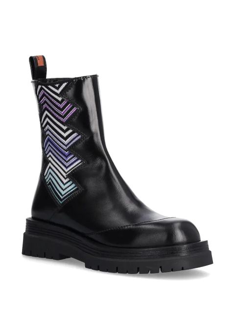 Missoni zigzag-detail Chelsea boots - Black