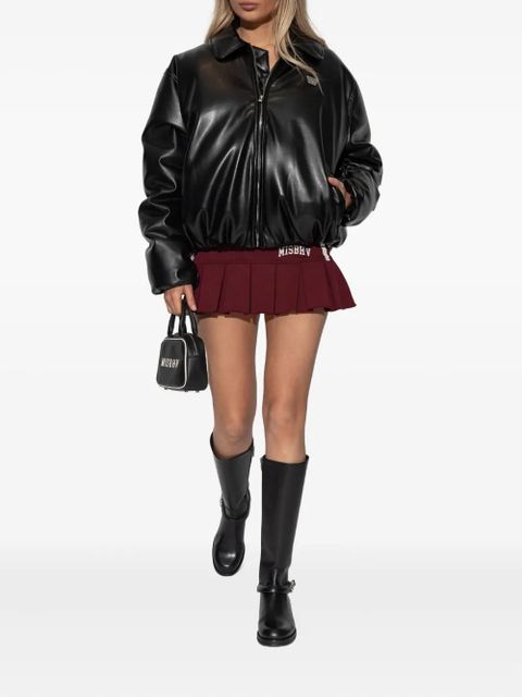 MISBHV pleated stripe mini skirt - Red - zdjęcie produktu nr 2