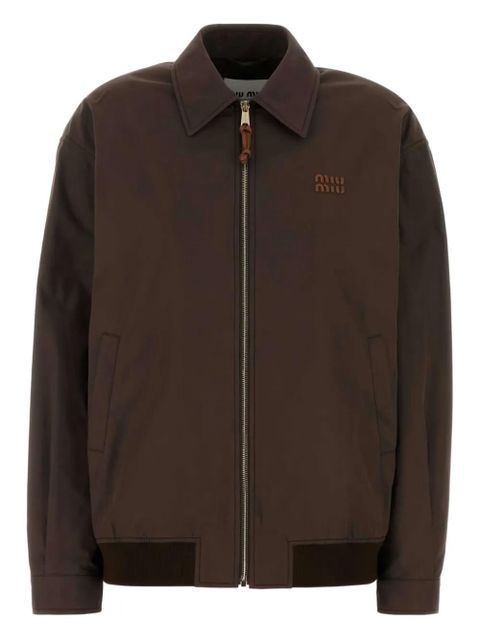 Miu Miu zip-front casual jacket - Brown - zdjęcie produktu nr 1