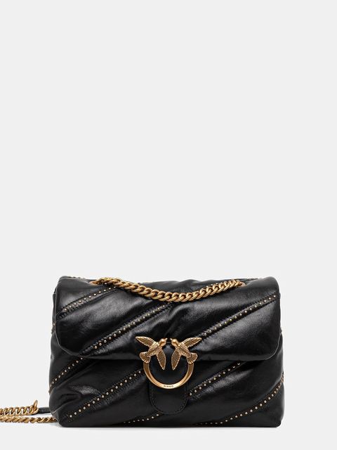 Pinko torebka skórzana kolor czarny 100038 A26T