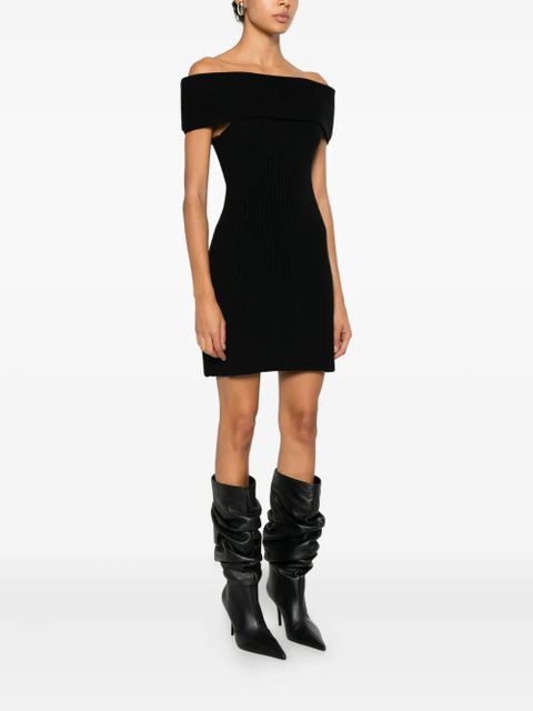 Givenchy off-shoulder ribbed dress - Black - zdjęcie produktu nr 2