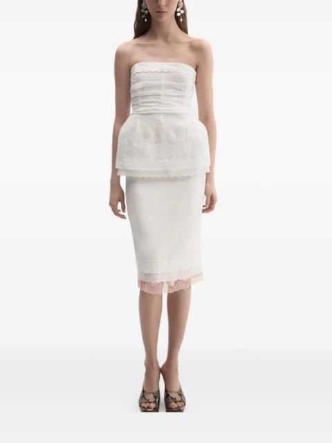 Magda Butrym embroidery corset top - White - zdjęcie produktu nr 2