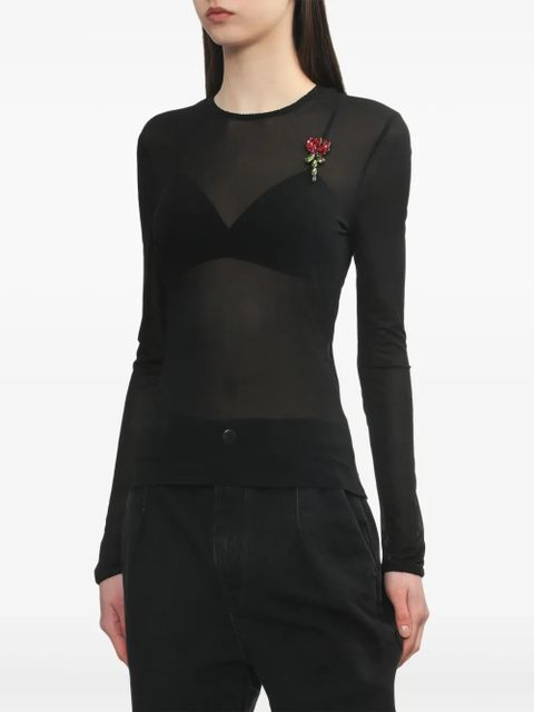 Simone Rocha long sleeve t-shirt - Black