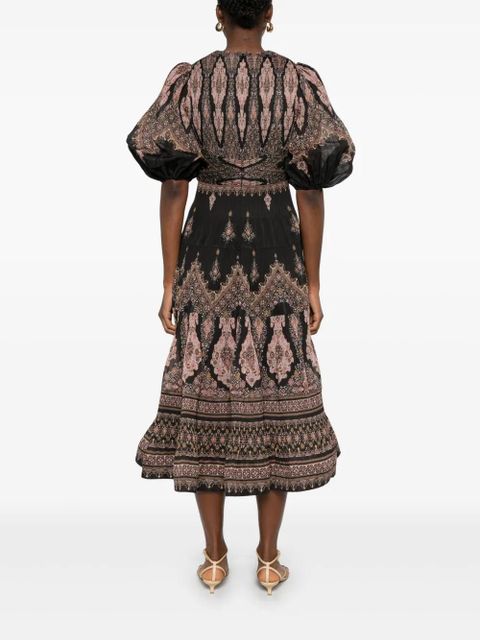 ZIMMERMANN pleated midi dress - Black