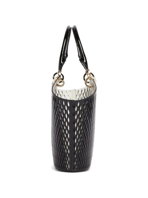 TOM FORD laser-cut patent-leather tote bag - Black