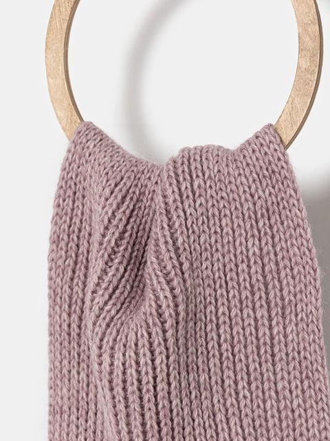 Answear.LAB szalik z wełną damski kolor fioletowy gładki