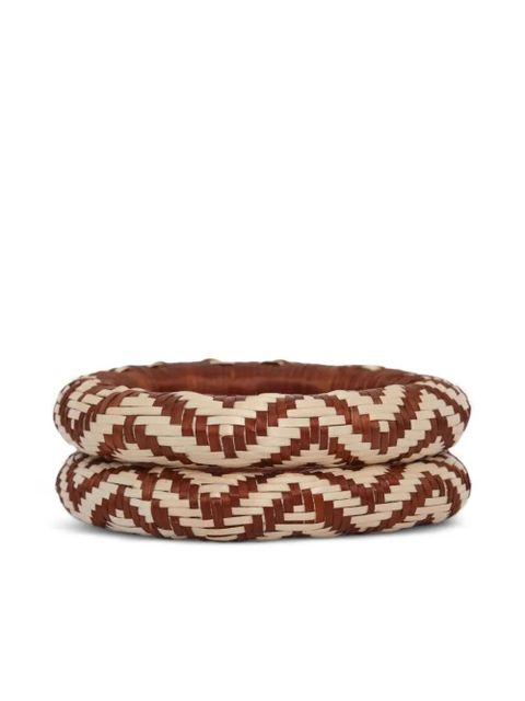 Johanna Ortiz Cosmic Serpent woven bangles bracelets - Red