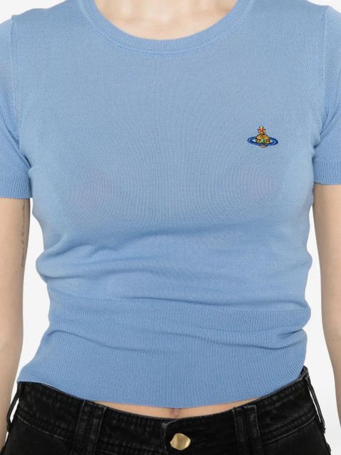 Vivienne Westwood Bea logo-detail T-shirt - Blue