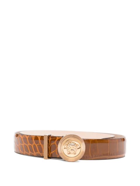 Versace Medusa-plaque embossed belt - Brown - zdjęcie produktu nr 1