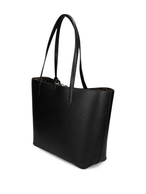 Lauren Ralph Lauren pebble-grain charm-detail tote bag - Black