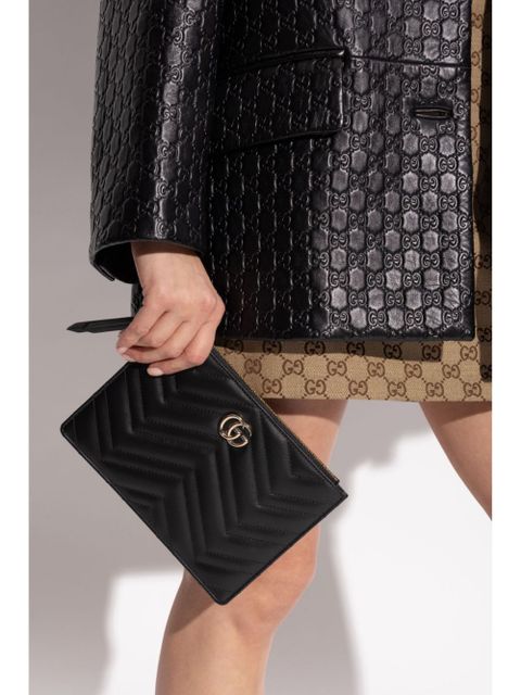 Gucci large GG Marmont clutch bag - Black