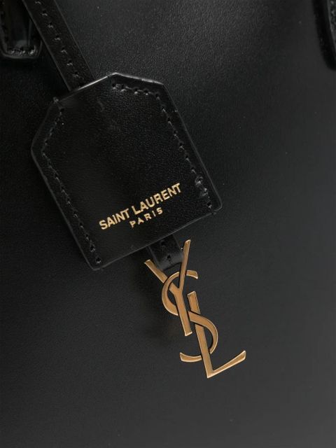 Saint Laurent mini Shopping leather tote bag - Black
