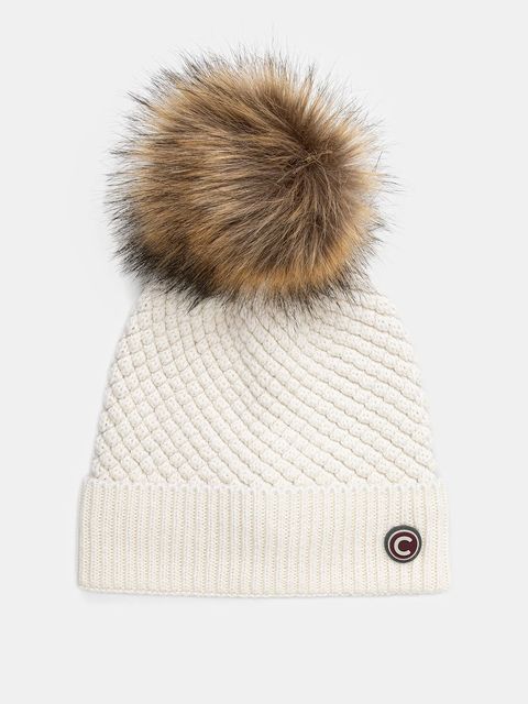 Colmar czapka z domieszką wełny kolor beżowy z grubej dzianiny 4854E.3XS - zdjęcie produktu nr 1