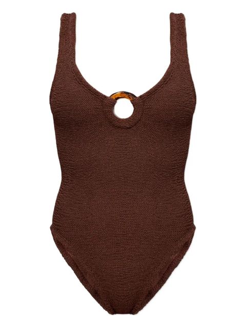 Hunza G Celine ring crinkle swimsuit - Brown - zdjęcie produktu nr 1