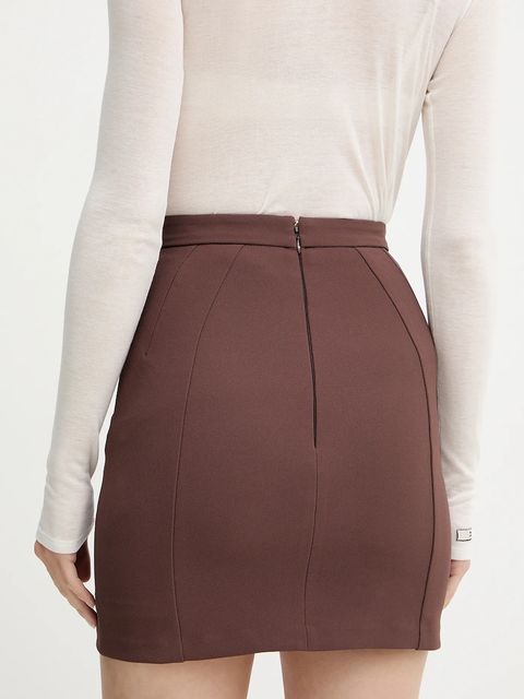 Elisabetta Franchi spódnica kolor brązowy mini prosta GO14857E2