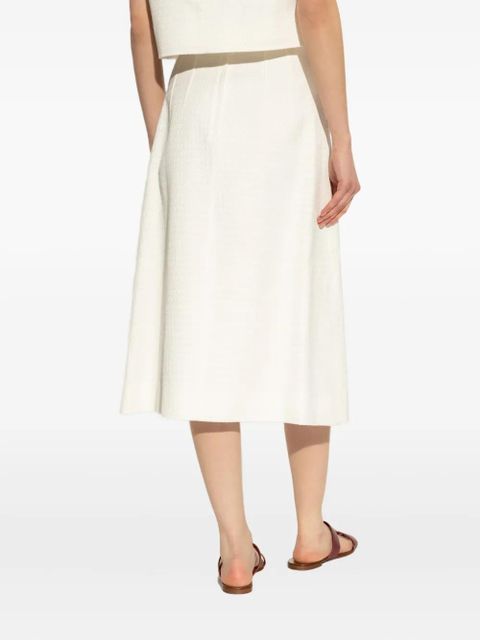 Dolce & Gabbana textured front-split skirt - White