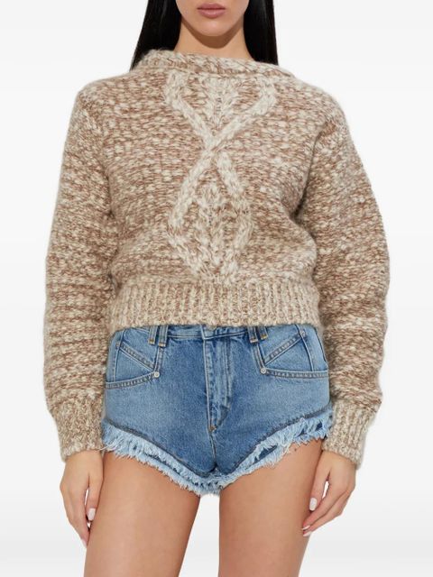ISABEL MARANT Dorota cable-knit sweater - Neutrals
