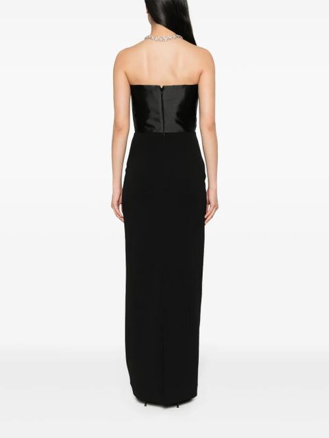 Solace London Afra crepe maxi dress - Black