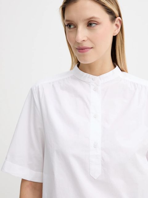 Marc O'Polo bluzka bawełniana damska kolor biały gładka 5000006442