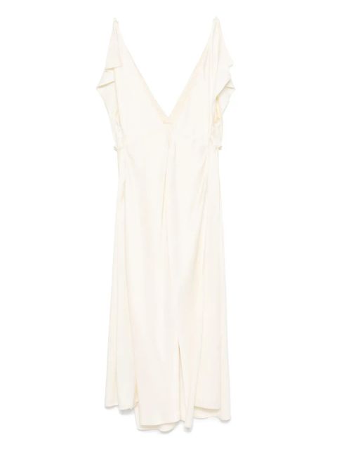 Jil Sander satin midi dress - White - zdjęcie produktu nr 2