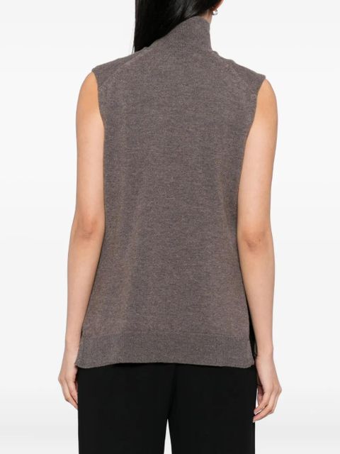Róhe double-layer knitted top - Brown