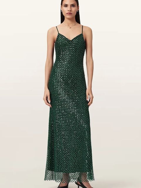 AllSaints sukienka CHANTELLE kolor zielony W062DB - zdjęcie produktu nr 1