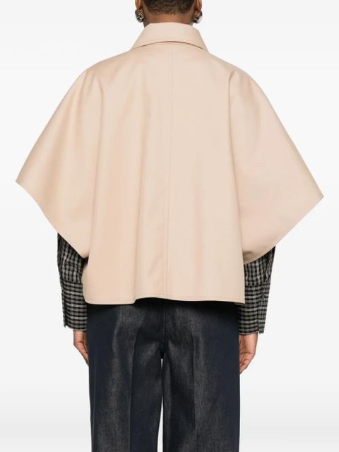 Max Mara buttoned cotton cape - Neutrals