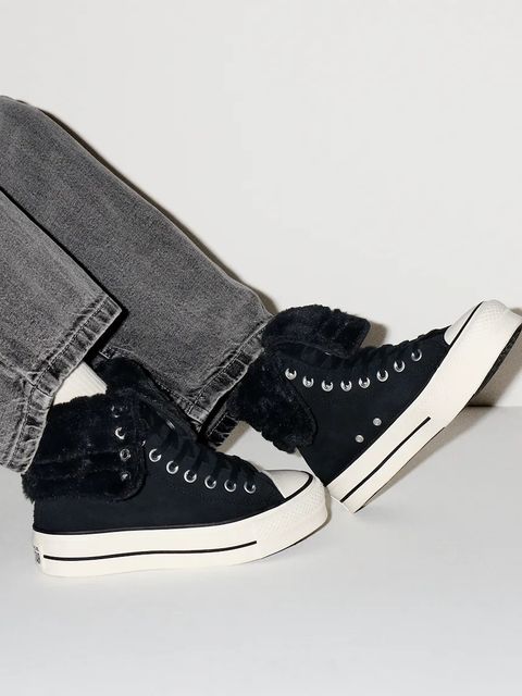 Converse trampki Chuck Taylor All Star Star Fold Over Lift kolor czarny A15229C