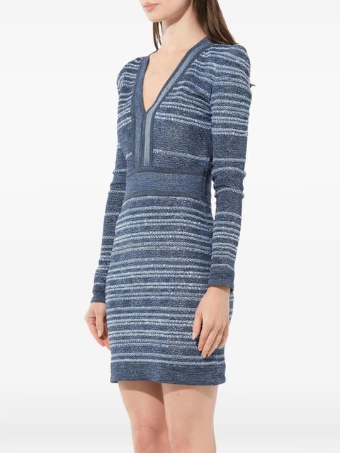 Balmain fitted body-con dress - Blue