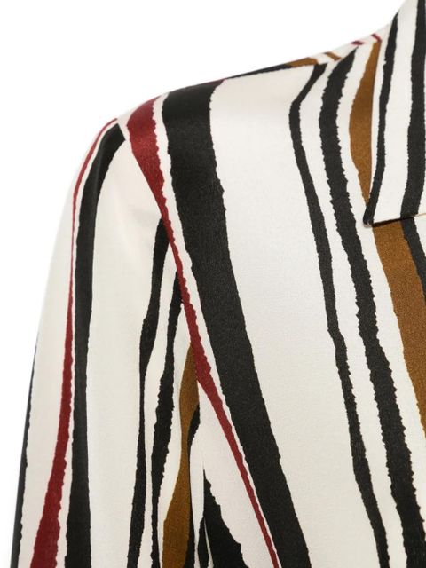 Max Mara Vanesio striped belted midi dress - Neutrals