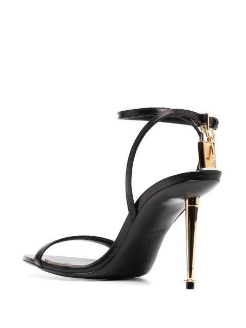 TOM FORD Padlock 85mm leather sandals - Black - zdjęcie produktu nr 2