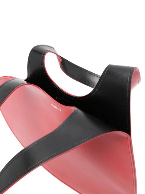 Coperni top handle heart tote bag - Red