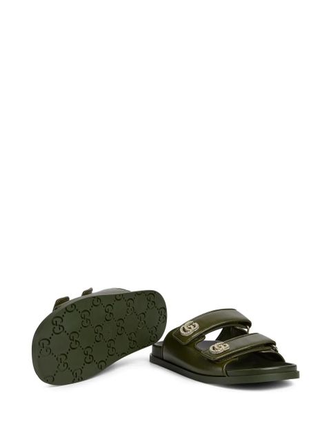 Gucci Double G leather sandals - Green