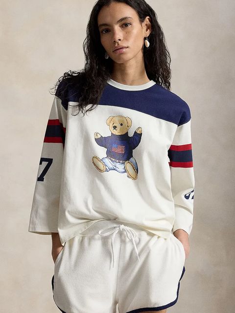 Polo Ralph Lauren longsleeve damski bawełniany EVEN JSY-KNT-T-SHIRT - zdjęcie produktu nr 1