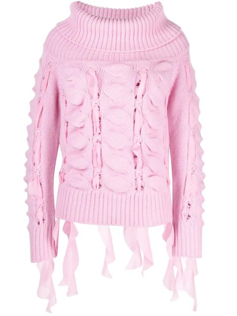 Blumarine off-shoulder jumper - Pink - zdjęcie produktu nr 1