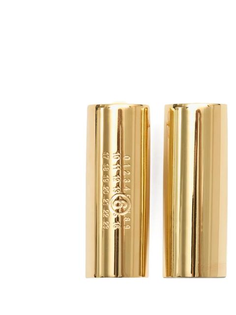 MM6 Maison Margiela logo-engraved earrings - Gold - zdjęcie produktu nr 1
