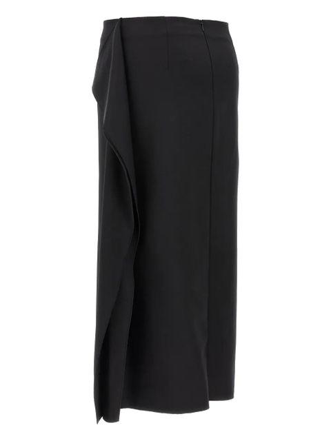 Sportmax Giambo ruffle side-slit midi skirt - Black - zdjęcie produktu nr 2