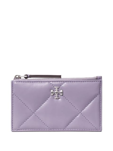 Tory Burch Kira diamond quilt zip card case - Purple - zdjęcie produktu nr 1