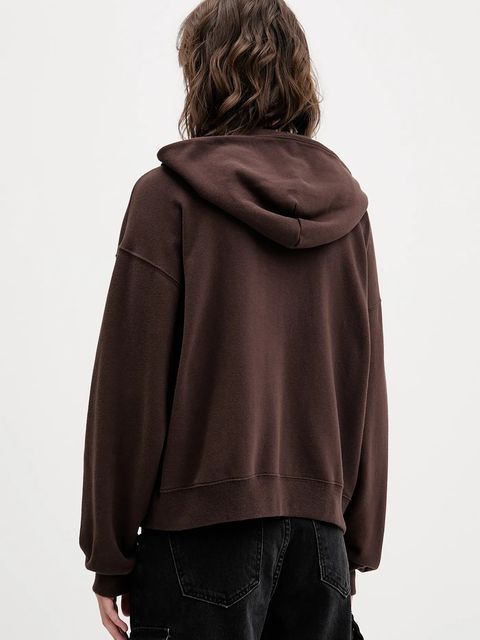 Hollister Co. bluza damska kolor brązowy z kapturem gładka KI352-5226-440