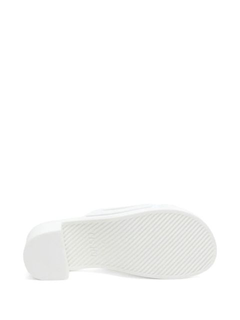 Diesel Sa-Pamela H logo-embossed slides - White