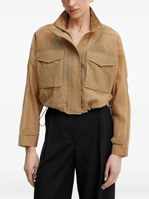 PINKO flap-pocket cropped jacket - Brown - zdjęcie produktu nr 1