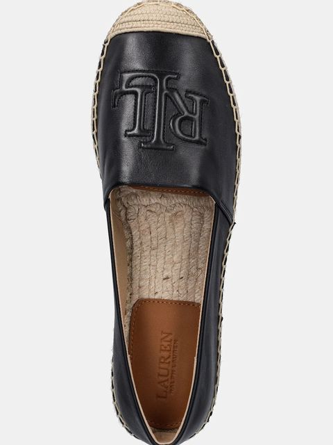 Lauren Ralph Lauren espadryle skórzane Cameryn Lg 2 kolor czarny 802P04415001