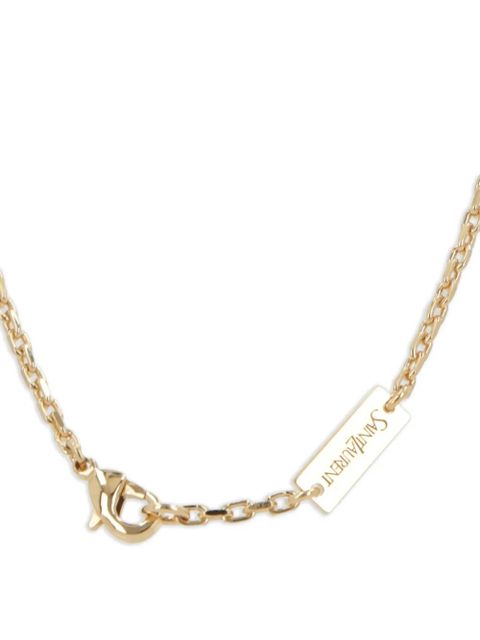 Saint Laurent logo-charm bracelet - Gold