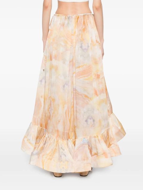 ZIMMERMANN Flounce maxi skirt - Yellow