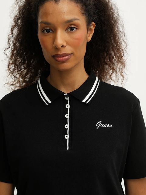 Guess polo FABIA damski kolor czarny V5BP00 K1891