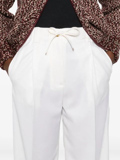 Moncler drawstring pleated trousers - White