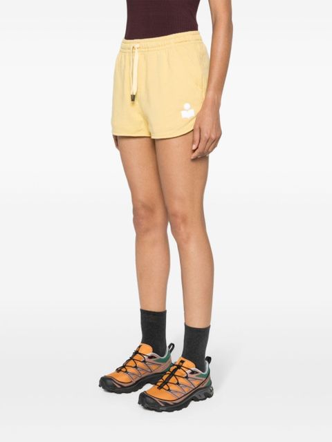 MARANT ÉTOILE Mifa logo-flocked mini shorts - Yellow
