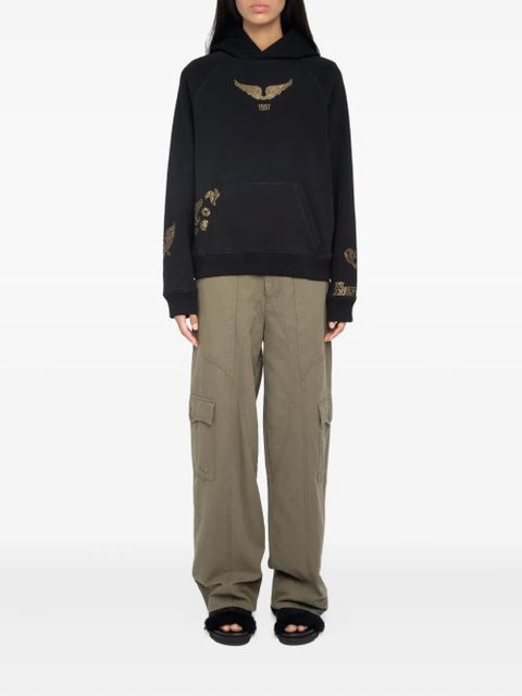 Zadig&Voltaire crystal-embellished hoodie - Black